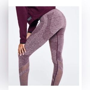 Victoria secret VS Pink seamless purple leggings size large